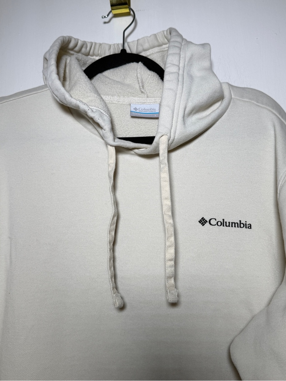 Columbia Men's Cream Pullover Hoodie - Soft Fleece Large
